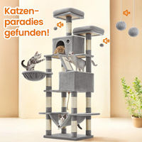 Produktbild von BellaFurn Mehrstöckiger Katzenkratzbaum in Hellgrau 55 x 45 x 168 cm