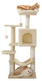 BellaFurn Mehrstöckiger Kratzbaum mit Höhle und Hängematte 45 x 35 x 112 cm – Bild 1 von 1