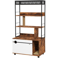 Produktbild von BellaFurn Möbel-Toilette und Kratzbaum für Katzen in Braun-Weiß mit 3 Regalen 80x48x152 cm