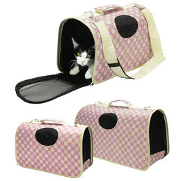 BELLE VOUS 3er Pack Tragetaschen für Hund und Katze Rosa, weich gepolstert und faltbar, wasserabweisend mit atmungsaktivem Netz – Bild 1 von 6