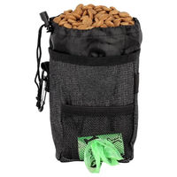 Produktbild von BELLE VOUS Futterbeutel für Hunde - Snack-Tasche aus Polyester mit Beutelspender in Schwarz