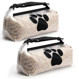 BELLE VOUS Hundefutter-Aufbewahrungsbeutel und faltbarer Reisehundenapf 2er Set aus TPR für unterwegs - 2 x 2,5 l – Bild 1 von 6