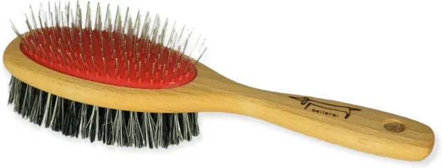 Produktbild von Bellerei Doppelseitige Fellpflegebürste aus Holz für alle Felltypen in Natur Braun