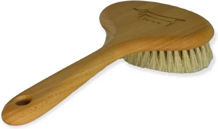 Bellerei Hundebürste für Kurzhaar und Welpen aus Naturholz in Braun – Bild 1 von 2