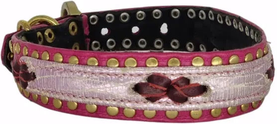 Bellerei Hundehalsband Estella Leder Rosa – Bild 1 von 2