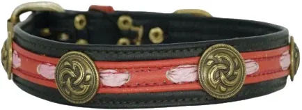 Bellerei Hundehalsband Ida #7 aus Leder in Rot für kleine Hunde – Bild 1 von 2