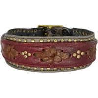 Produktbild von Bellerei Hundehalsband Lore Leder Rot Gold