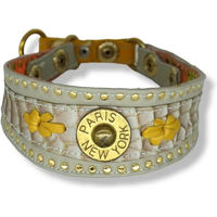 Produktbild von Bellerei Hundehalsband Paris aus Leder in Gold