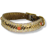 Produktbild von Bellerei Hundehalsband Rita aus Leder in Koralle Gold Beige