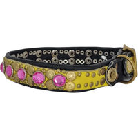 Produktbild von Bellerei Hundehalsband Setareh Leder in Gelb oder Rosa