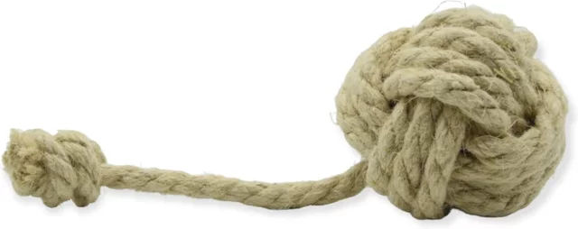 Bellerei Hundespielzeug Ball aus Bio-Hanffasern in Beige – Bild 1 von 2