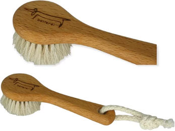 Bellerei Luxus Kopfmassagebürste aus Holz in Natur Braun für Haut und Fell – Bild 1 von 2