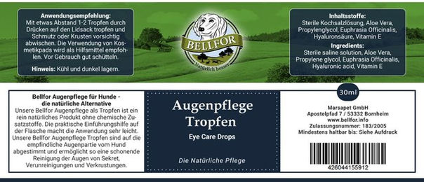 Bellfor Augenreiniger für Hunde 30 ml – Bild 1 von 3
