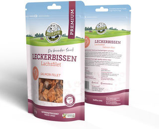 Bellfor Gefriergetrocknetes Lachsfilet Hundeleckerli Monoprotein ohne Farb- und Aromastoffe 50 g - 50 g – Bild 1 von 8