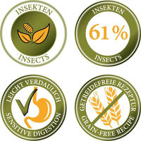 Produktbild von Bellfor Hundefutter Nass mit Insekten Naturfarm-Menü Hypoallergen und Getreidefrei 400g - 400 g
