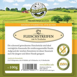 Bellfor Hundesnack Truthahn Trockenfleisch ohne Farb- und Aromastoffe 100g - 100 g – Bild 1 von 6