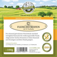 Produktbild von Bellfor Hundesnack Truthahn Trockenfleisch ohne Farb- und Aromastoffe 100g - 100 g