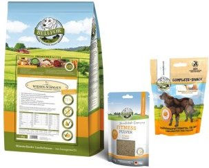 Bellfor Hundesparset für Windhunde mit Wiesen-Schmaus Huhn und Insekten, Gelenke und Knochen Snack sowie Fitness Pulver, getreidefrei und kaltgepresst – Bild 1 von 3