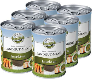 Bellfor Landgut-Menü Hypoallergenes Getreidefreies Nassfutter für Hunde mit Insekten 6 x 800 g - 6 x 800 g – Bild 1 von 7