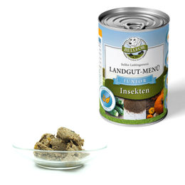 Bellfor Landgut-Menü Junior Hypoallergenes Hundefutter Nass mit Insekten für Welpen Getreidefrei 400g - 400 g – Bild 1 von 7