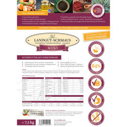 Bellfor Landgut-Schmaus Mini Hypoallergenes Getreidefreies Trockenfutter für Hunde mit Insektenprotein 7,5 kg - 7,5 kg – Bild 1 von 4