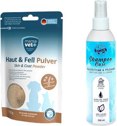 Bellfor Sparset gegen Schuppen für Hunde mit Shiimun Skin Haut-Fell-Supplement und Hundeshampoo Care - 50 g – Bild 1 von 2