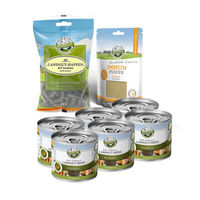 Produktbild von Bellfor Sparset Hundefutter für kleine Hunde mit purinbewusster Ernährung und Insektenprotein Landgut-Menü 6 x 200 g Landgut-Happen 200 g und Immun Pulver 80 g - 6 x 200 g