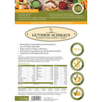 Produktbild von Bellfor Sparset Nr. 4 mit Gutshof Schmaus 7,5kg, Enten Fleischstreifen 100g und Knabber Schmaus 100g für Hunde - 7,5 kg