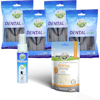 Produktbild von Bellfor Zahnpflege-Set für Hunde mit Insekten - Hypoallergenes Zahnpflege-Set für alle Altersstufen und Größen - Dental Pulver 80 g, Dental Sticks und Dental Spray