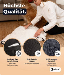 Belune Ersatzbezug für Hundebetten aus Polyester in Schwarz oder Grau – Bild 1 von 3