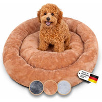 Produktbild von Belune Hundebett Deluxe Donutkissen aus Plüsch Braun Klein Vegan