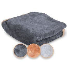 Belune Hundedecke Deluxe aus Plüsch in Grau Größe S – Bild 1 von 11