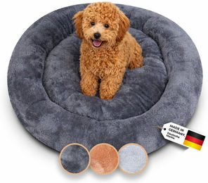 Belune Hundekissen Deluxe Donutkissen aus Plüsch Grau 70cm - 70 cm – Bild 1 von 13