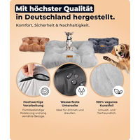 Produktbild von Belune Hundekissen Deluxe Plüsch Dunkelgrau Größe M 108cm x 75cm x 12cm Vegan
