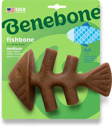 Benebone Fishbone Kauspielzeug für Hunde aus Nylon mit Lachsgeschmack Größe M - 1 Stk. – Bild 1 von 2