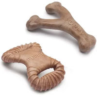 Produktbild von Benebone Kauspielzeug Set für Welpen kleiner Rassen mit Wishbone und Dental Chew Bacon aus Nylon zur Zahnpflege