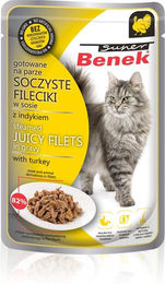 BENEK Katzen Nassfutter Filets in Truthahn Sauce für adulte Katzen 28 x 85 g - 28 x 85 g – Bild 1 von 2