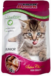 Produktbild von BENEK Katzen Nassfutter Kitten Putenstücke in Sauce 100g - 100 g