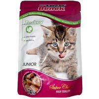 Produktbild von BENEK Katzen Nassfutter Kitten Putenstücke in Sauce 100g - 100 g