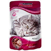 Produktbild von BENEK Katzenfutter Adult Kalbfleischstücke in Sauce 100g