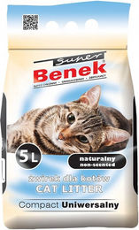 Benek Super Benek Katzenstreu Universal kompakt weiß und himmelblau 5 l - 5 l – Bild 1 von 2
