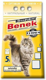 Produktbild von BENEK Super Optimum Katzenstreu Natural unparfümiertes Klumpstreu 5l - 5 l