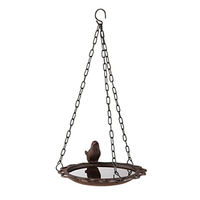 Produktbild von Benelando Vogeltränke und Vogelbad aus Gusseisen mit Kette in Braun für Wildvögel