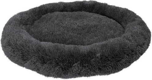 BENNO Hundebett BALU Donut Grau für erwachsene Hunde aus Polyester 70x70x16 cm – Bild 1 von 6