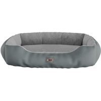 Produktbild von BENNO Hundebett Sammy quadratisch Grau 65x50x16 cm aus Polyester mit rutschfestem Boden und Kauknochen