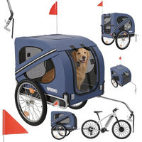 Produktbild von BENNO Hundefahrradanhänger LUNA faltbarer Buggy für Hunde, Katzen, Kaninchen und Meerschweinchen in Blau