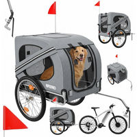Produktbild von BENNO Hundefahrradanhänger LUNA faltbarer Buggy für Hunde, Katzen, Kaninchen und Meerschweinchen in Grau