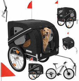 BENNO Hundefahrradanhänger LUNA faltbarer Buggy für Hunde, Katzen, Kaninchen und Meerschweinchen in Schwarz – Bild 1 von 1