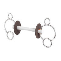 Produktbild von Beris 3-Ring Gebiss mit Comfortstange aus Kunststoff in Silber und Weiß für Pferde