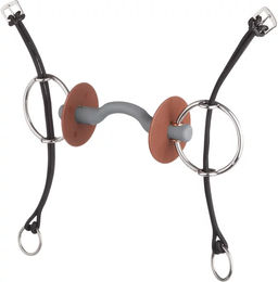 Produktbild von Beris Aufziehtrense mit Zungenbogenstange Soft für Pferde Grau